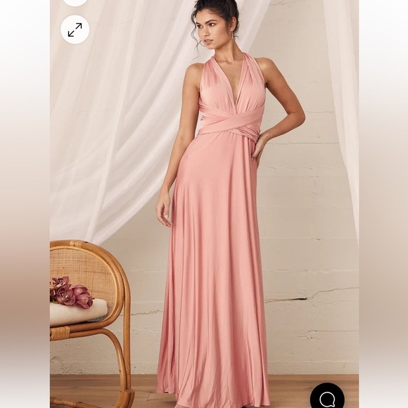 Lulus convertible blush pink Dress - Picture 1 of 5